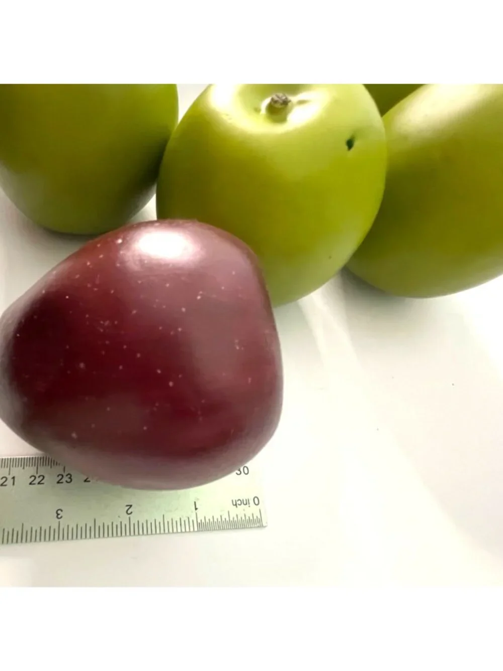 Artificial Faux Fruit Fake Apples Red Green 10 pcs Plastic and Foam 2.5